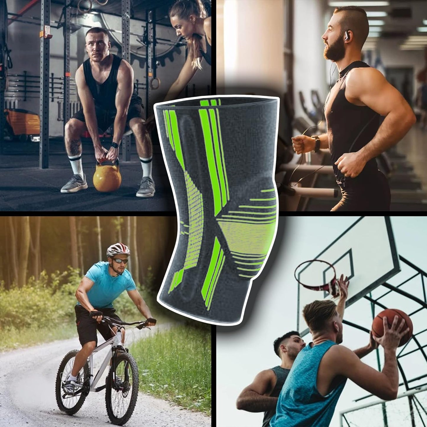 ADDMAX Knee sleeves - knee support brace For Running, Gym , Basketball (1 Pair)