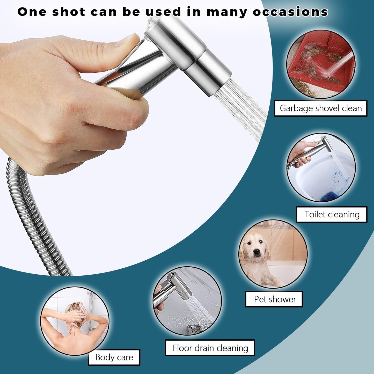 ADDMAX Stainless Steel Toilet Jet Spray – Heavy Duty & High Pressure
