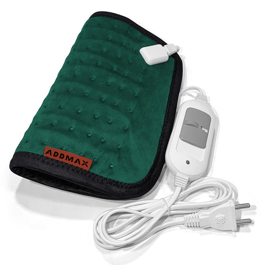 ADDMAX Electric Heating Pad - 3 Level Temperature Settings Heating Belt for Period Cramps (Dark Green) - Regular Size