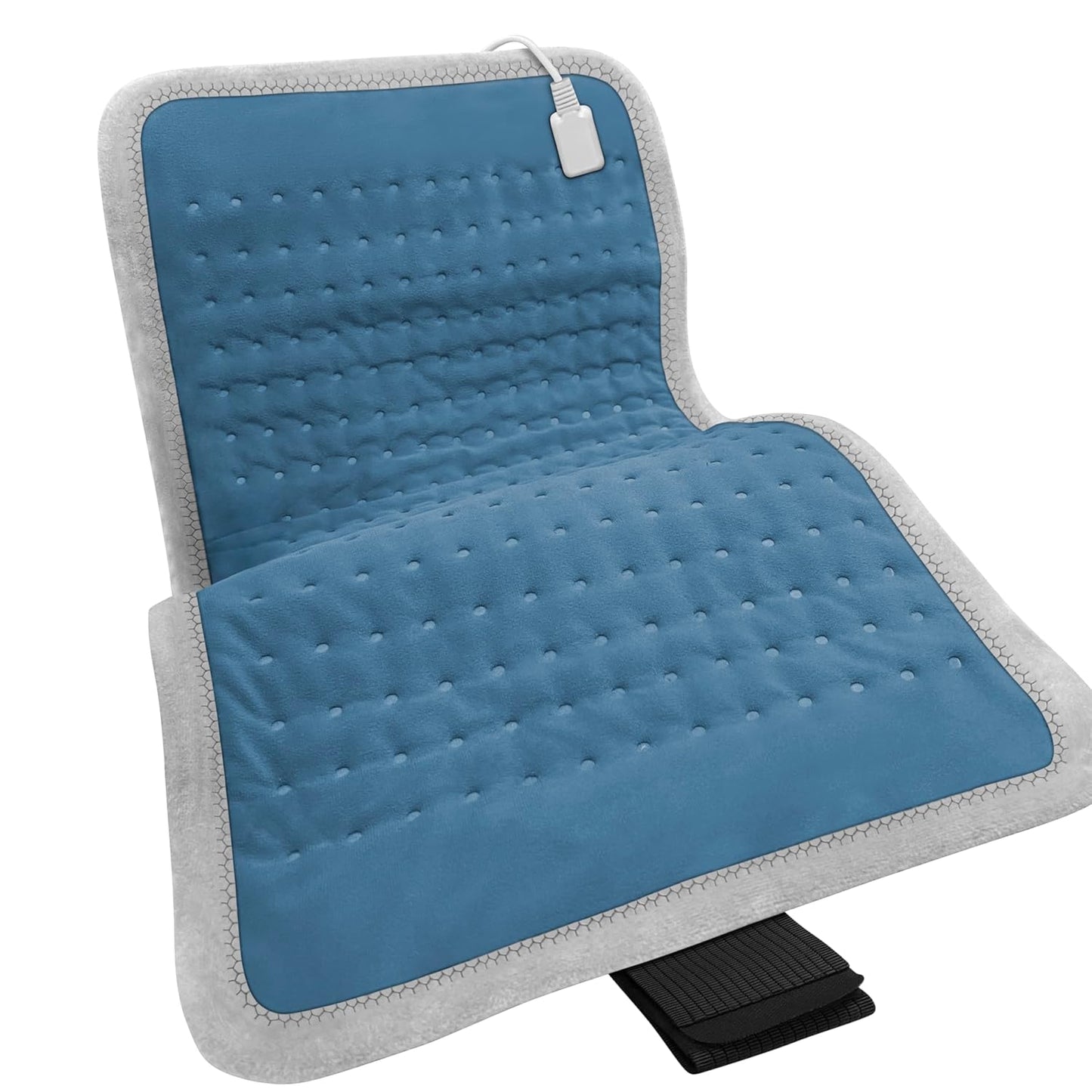 ADDMAX Heating Pad For Lower Back Pain & Period Cramps | XL Size | Analog Remote (Grey)