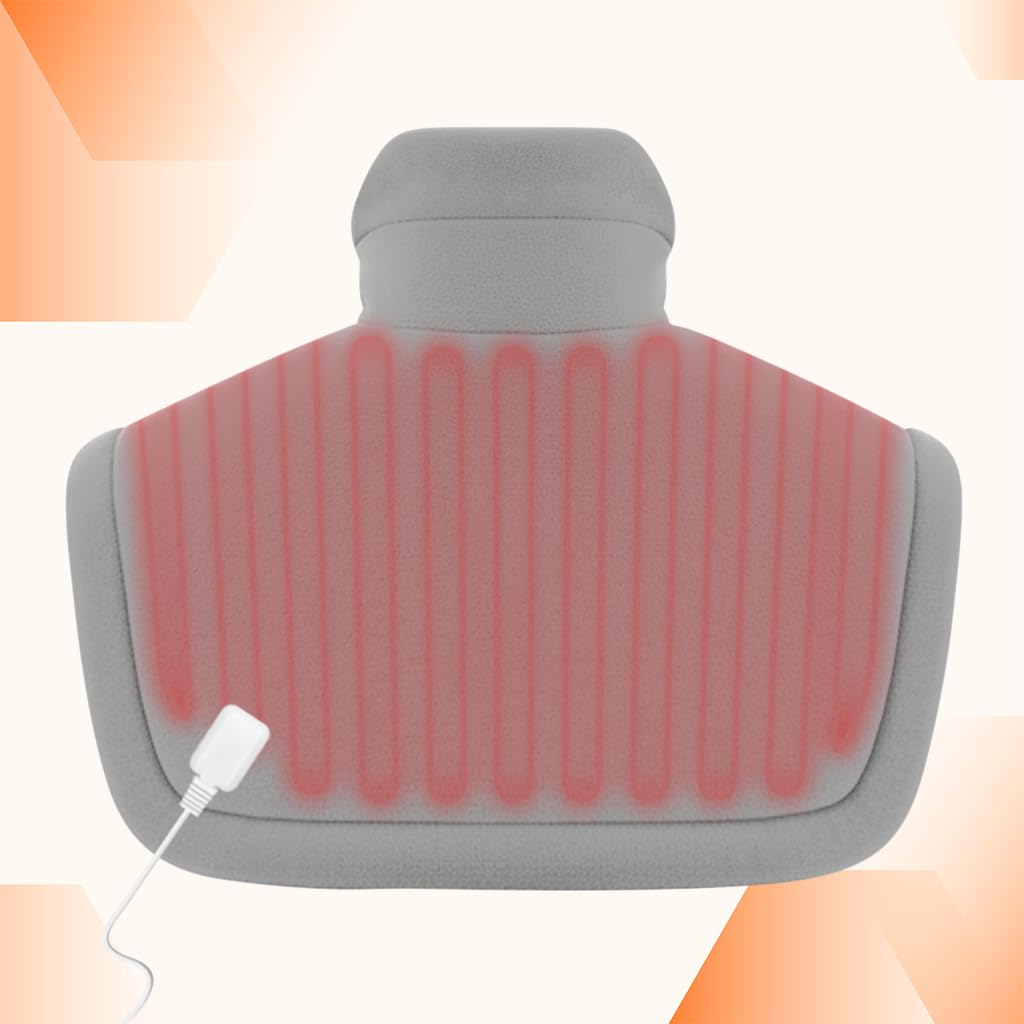 ADDMAX Cervical Heating Pad for Neck & Shoulder Pain Relief | Orthopaedic Heating Belt with 9 Heat Settings & 4 Timer | Electric Heat Therapy Wrap for Muscle Pain, Stiffness & Cervical Support