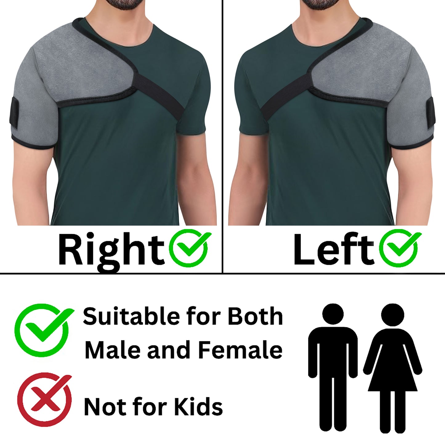 ADDMAX Shoulder Heating Pad Orthopaedic Electric Neck and Shoulder Heating Belt For Shoulder Pain Relief - Free Size (Fits for all)