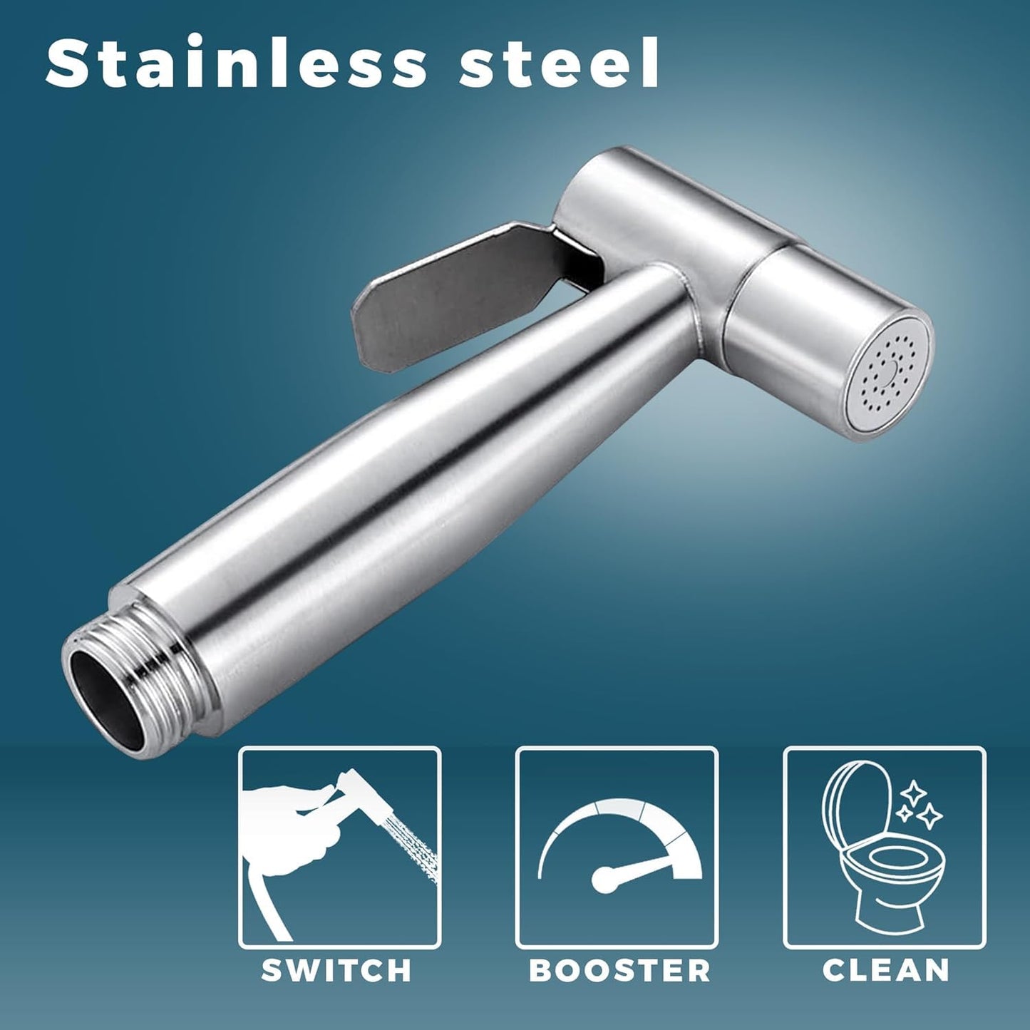 ADDMAX Stainless Steel Toilet Jet Spray – Heavy Duty &amp; High Pressure