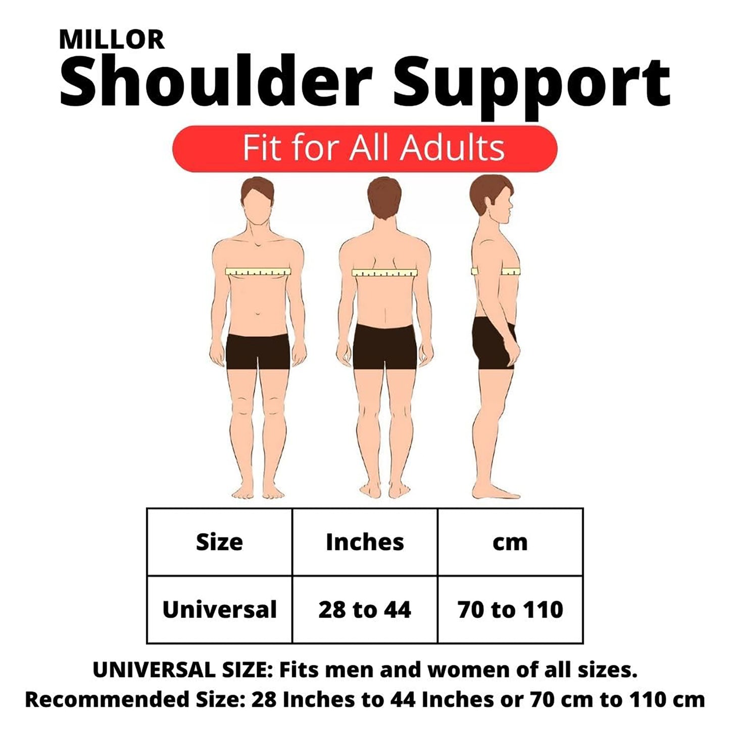 ADDMAX Shoulder Heating Pad Orthopaedic Electric Neck and Shoulder Heating Belt For Shoulder Pain Relief - Free Size (Fits for all)