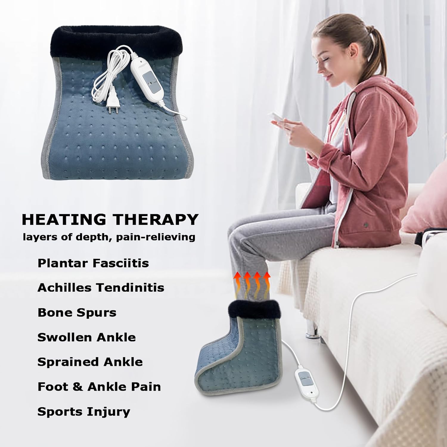 Electric Foot Warmer for Winter and Pain Relief