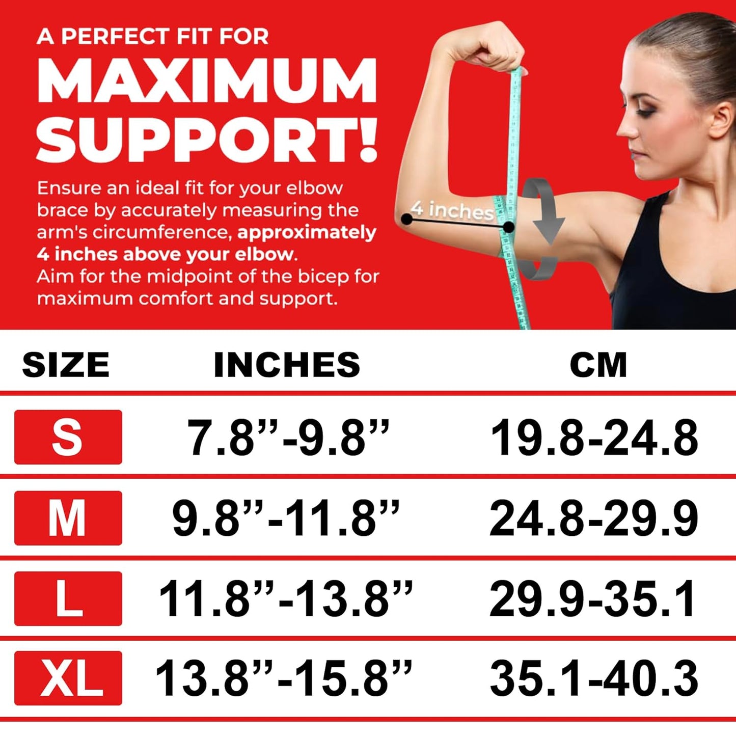 Addmax Elbow Sleeves - Elbow Support for Gym, Tennis , Golfers elbow compression sleeve - 1 Pair