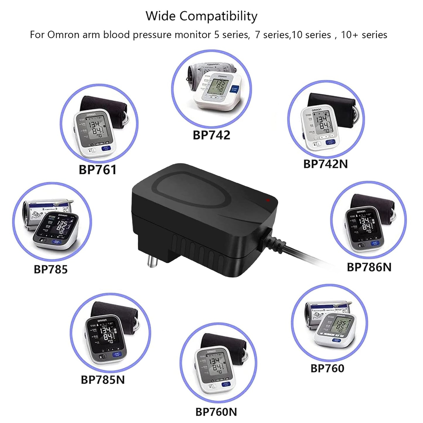 ADDMAX BP Machine Adapter for Omron BP Monitors (5, 7, 10 Series) - Adapter for omron Blood Pressure Machine