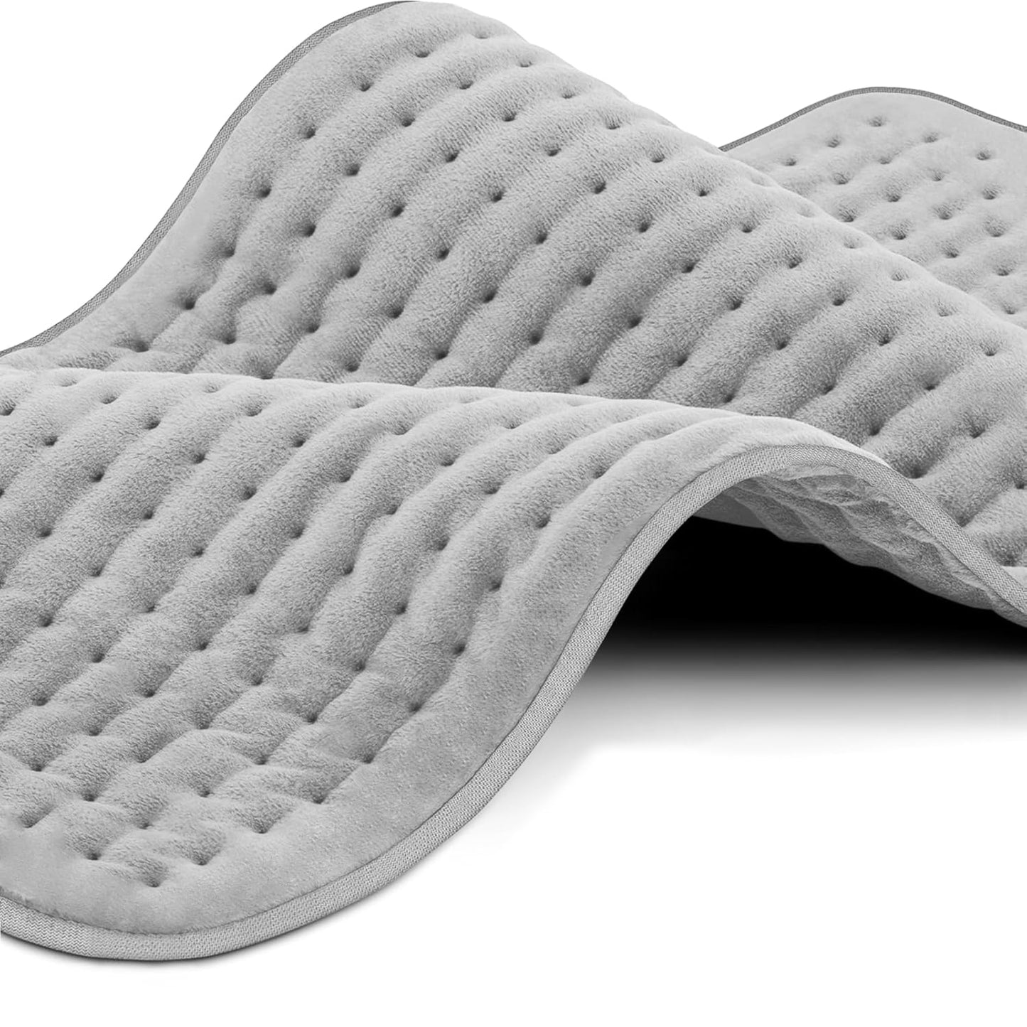 ADDMAX Orthopaedic Electric Heating Pad For Lower Back Pain & Menstrual Period Cramps | Large Size | Heat Therapy Waist Wrap for Pain Relief of Back,Neck,Shoulder,Lumbar (Light Grey)