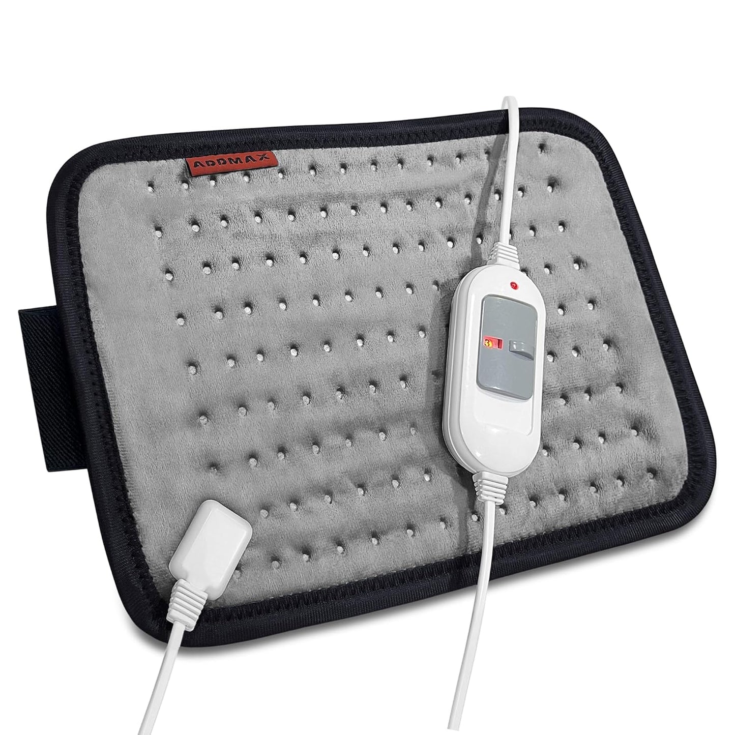 ADDMAX Electric Heating Pad - 3 Level Temperature Settings Heating Belt for Period Cramps (Dark Grey) - Regular Size