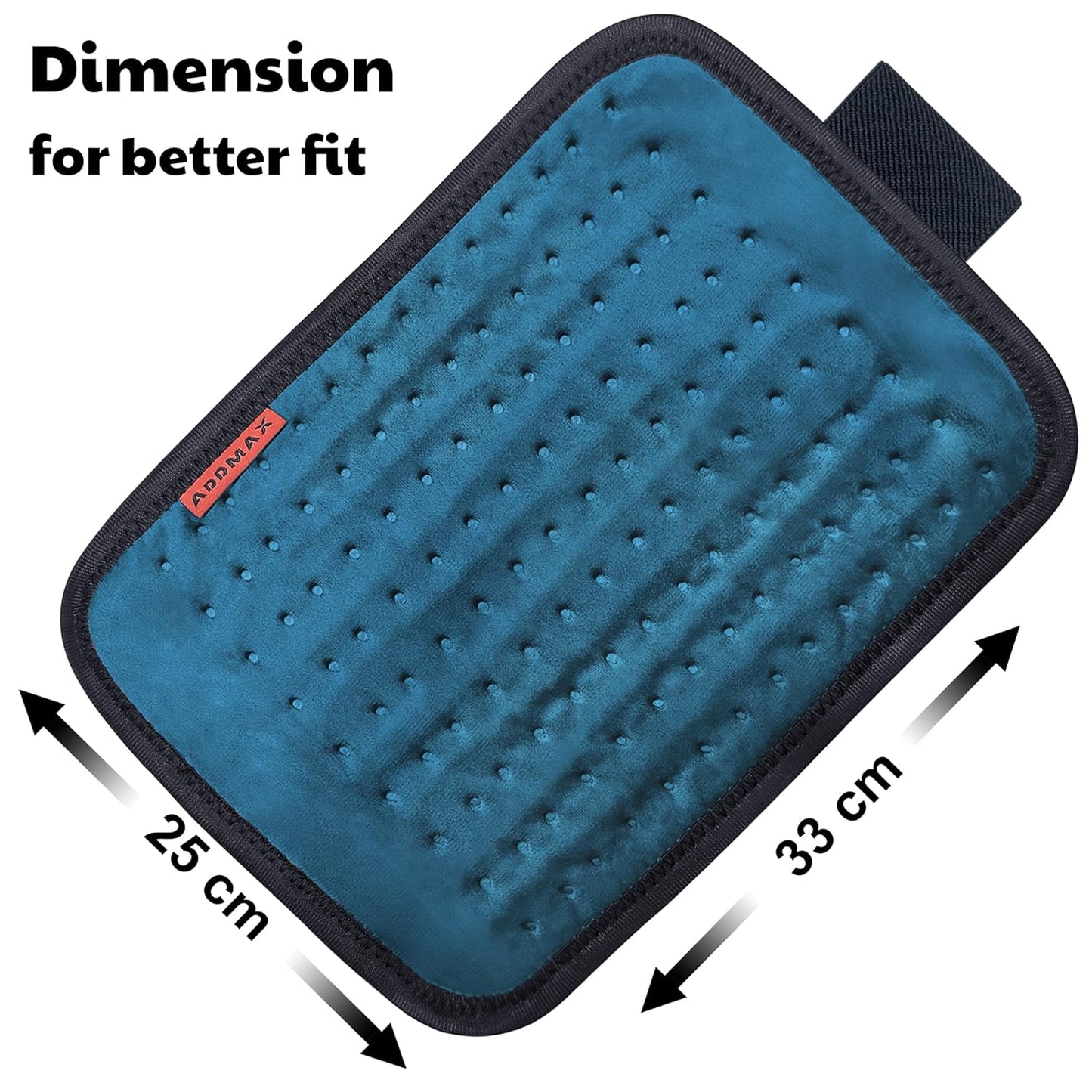 ADDMAX Electric Heating Pad - 3 Level Temperature Settings Heating Belt for Period Cramps  (Teal Green) - Regular Size