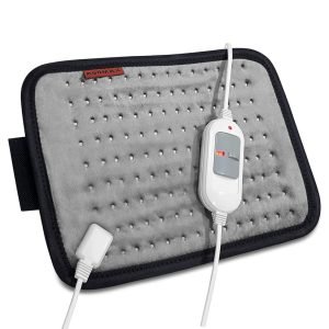 ADDMAX Electric Heating Pad - 3 Level Temperature Settings Heating Belt for Period Cramps (Dark Grey) - Regular Size